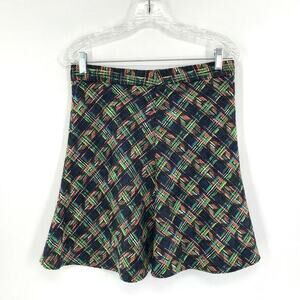Zara Sam Womens Mini Skirt Size‎ 10 A-line Plaid Black Multicolor Academia